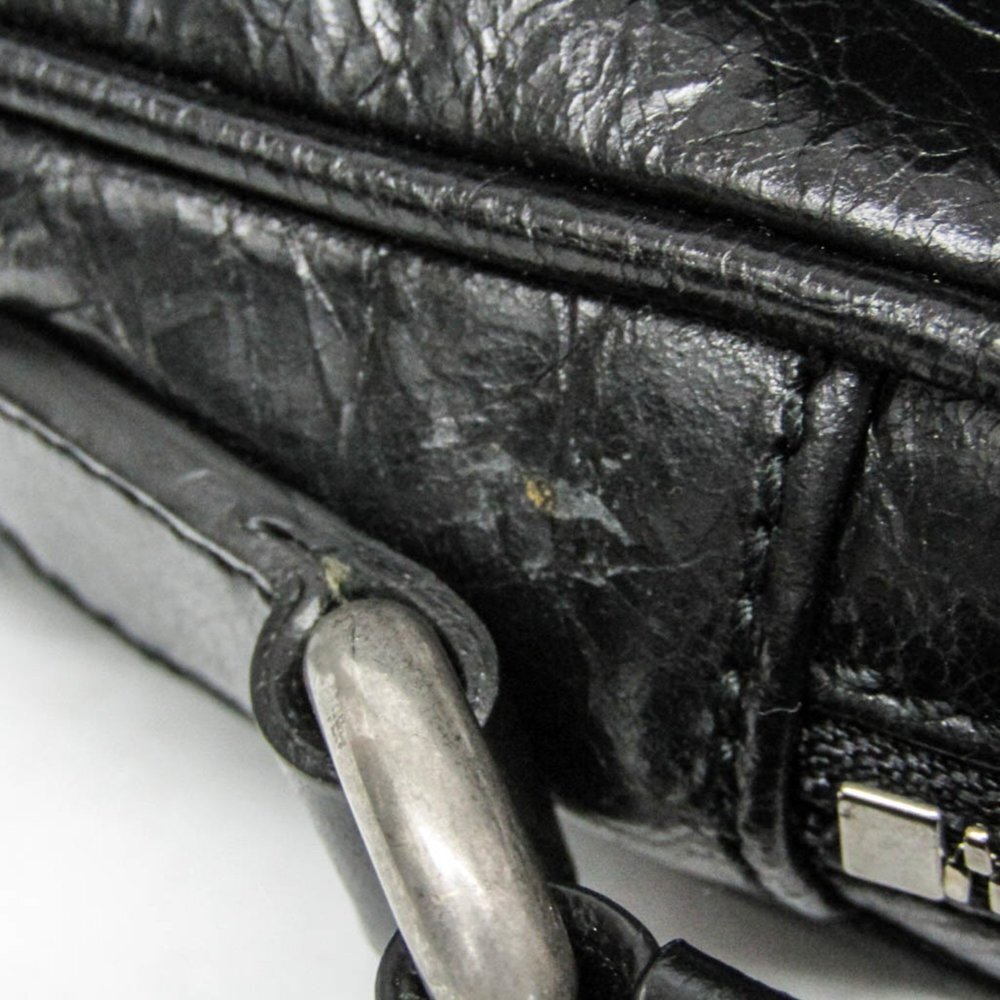 GUCCI Black Leather Messenger Shoulder Bag - Picture 9 of 14